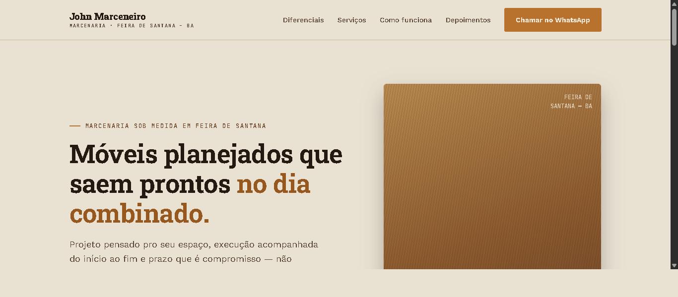 Exemplo real de site institucional construído pela Busca Certa